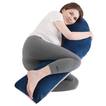 Трикотажные J-образный беременности подушка для кормления стороне спать талии подушка для беременных подушки для шеи давно женщины наполнитель спинки Изображение