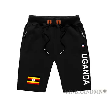 Уганда Угандийские мужские шорты пляжные мужские пляжные шорты флаг тренировки карман на молнии пот бодибилдинг 2023 хлопок фирменная новинка UGA Изображение